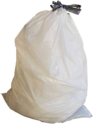 Recycling Medium Drawstring Bags, Clear, 8 Gallon, 40 Count