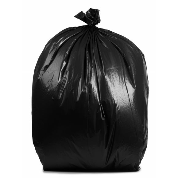 PlasticMill 95 Gallon Garbage Bags: Black 1.2 Mil 61x68 50 Bags.