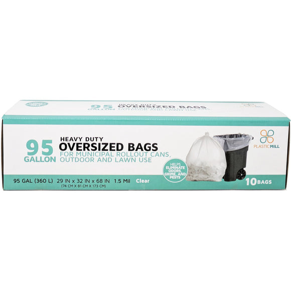 10 Gallon Clear Trash Bags - The Box Station