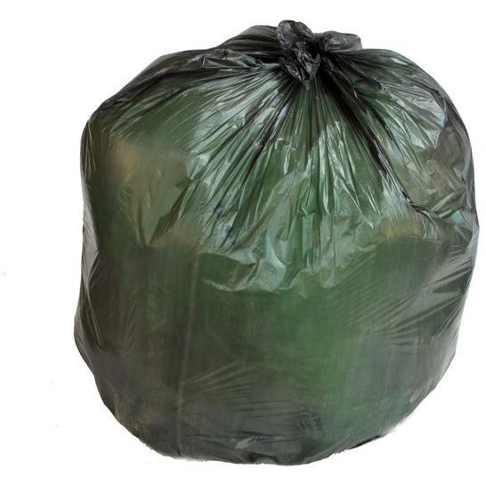 50-60 Gallon Garbage Bags, High Density: Black, 17 Micron, 36x60, 1 Bag (Sample).