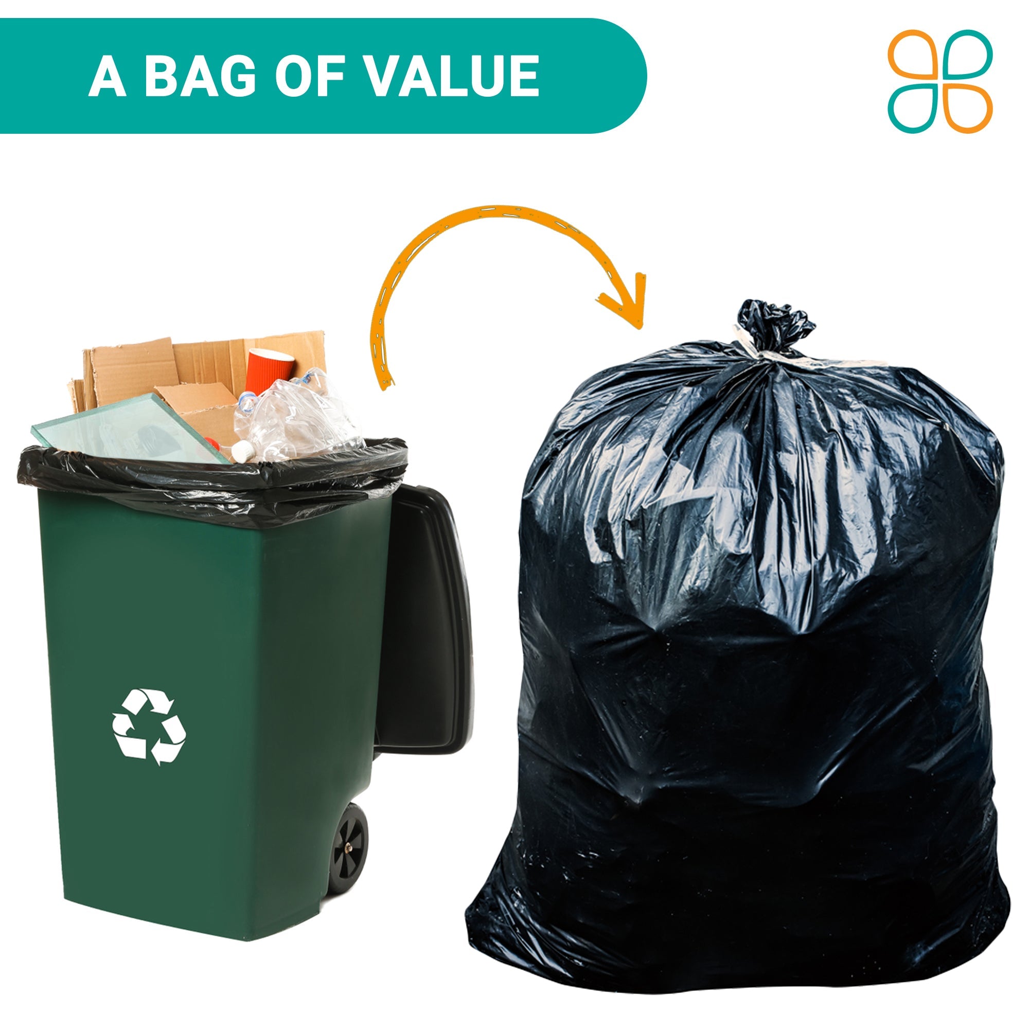 Coastwide Professional™ 12-16 Gallon Industrial Trash Bag, 24 x 32, Low  Density, 0.35 mil, Black